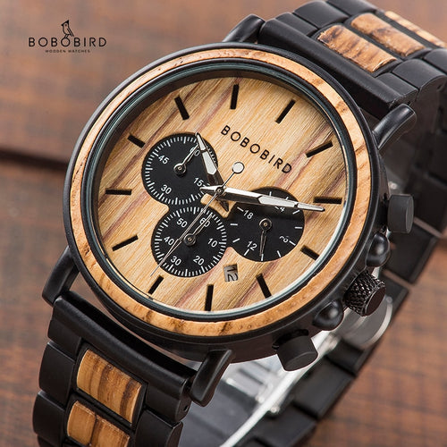 Wood and Stainless Steel Watches - TK Depot